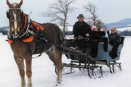 Winter sleigh rides in Maryland